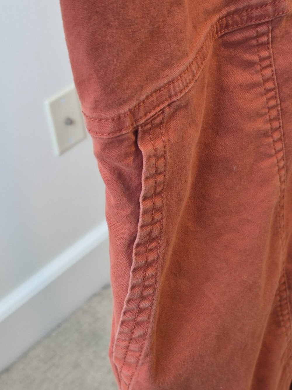 Toad&Co Earthworks Garage Shortie Romper Women S Rust Orange Utility Zip Front - Picture 7 of 11